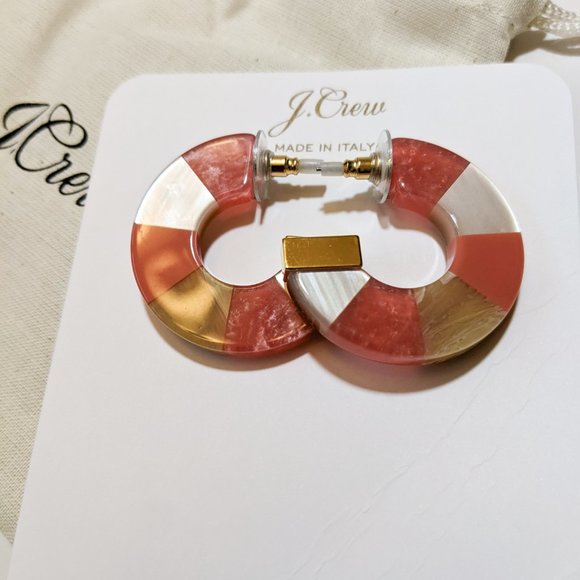 J.Crew Made-in-Italy Mixed Acetate Hoop Earrings - Picture 4 of 8